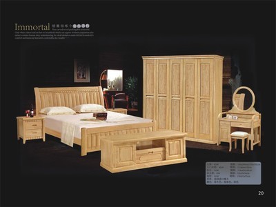 【優(yōu)惠促銷-簡約中式橡木實木床-】價格,廠家,圖片,床類,佛山市順德區(qū)樂從鎮(zhèn)水藤華發(fā)家具廠-