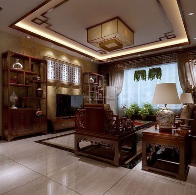 2017中式客廳電視背景墻設(shè)計案例 傳統(tǒng)與創(chuàng)新的完美融合